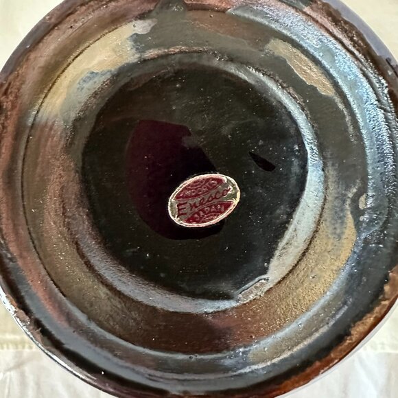 1940 - 1950's Vintage Japanese Moriage Teapot Brown Betty Style Glazed Gold Trim - Picture 11 of 14